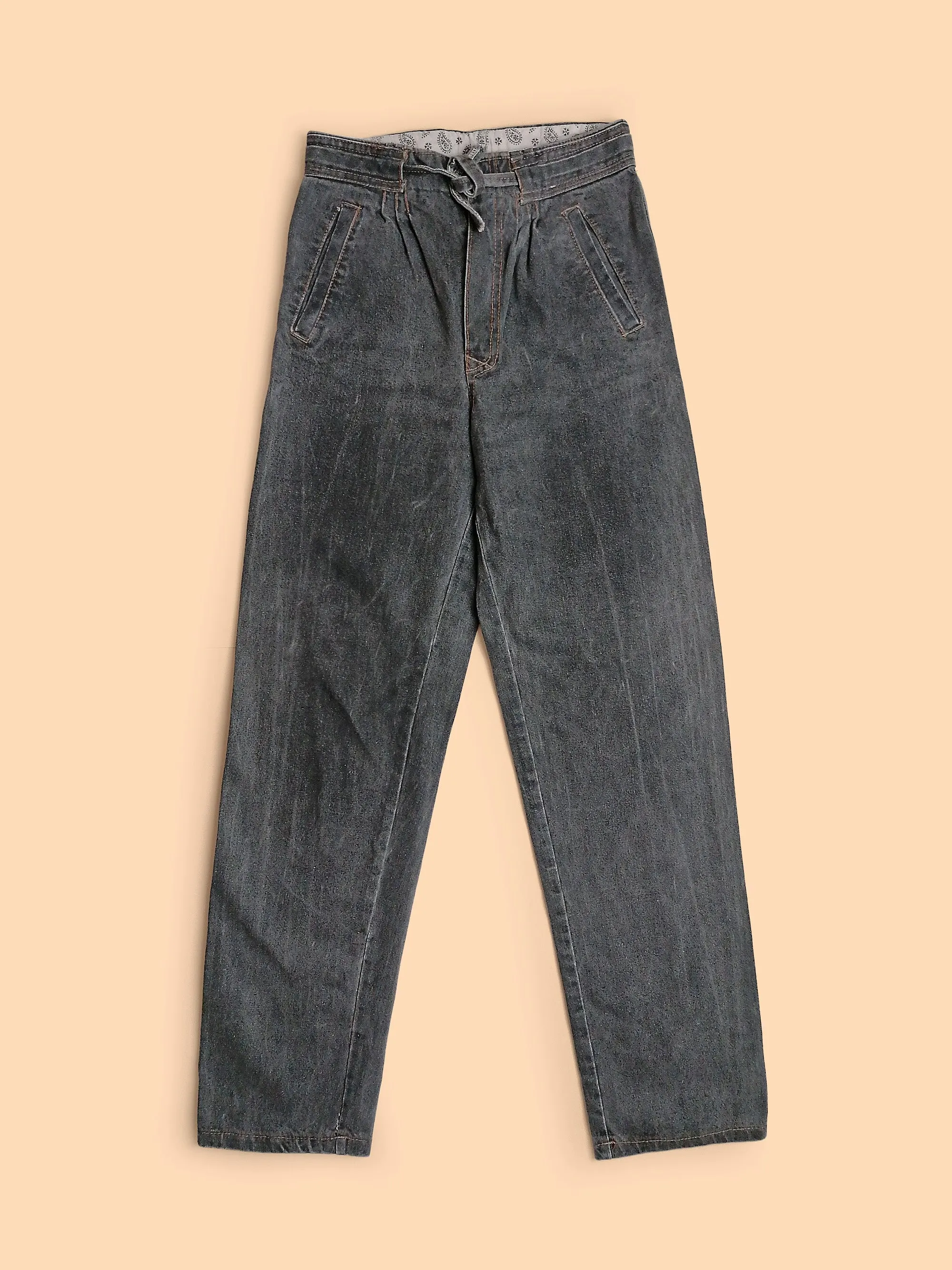 90's High Waist Jeans Charcoal - size XS