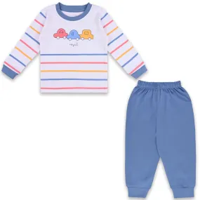 Baby Boys T-Shirt With A Printed Deign And Solid Pant