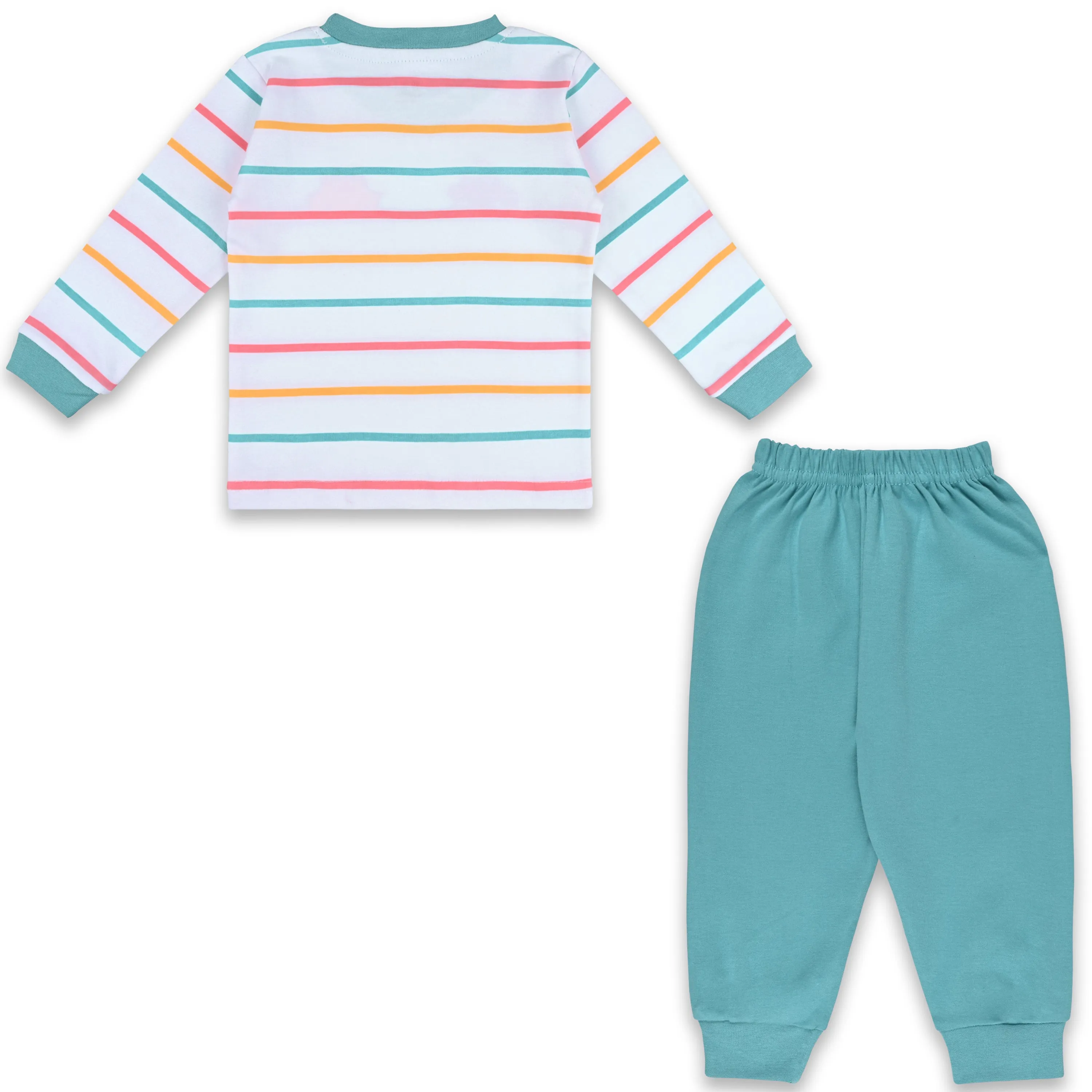 Baby Boys T-Shirt With A Printed Deign And Solid Pant