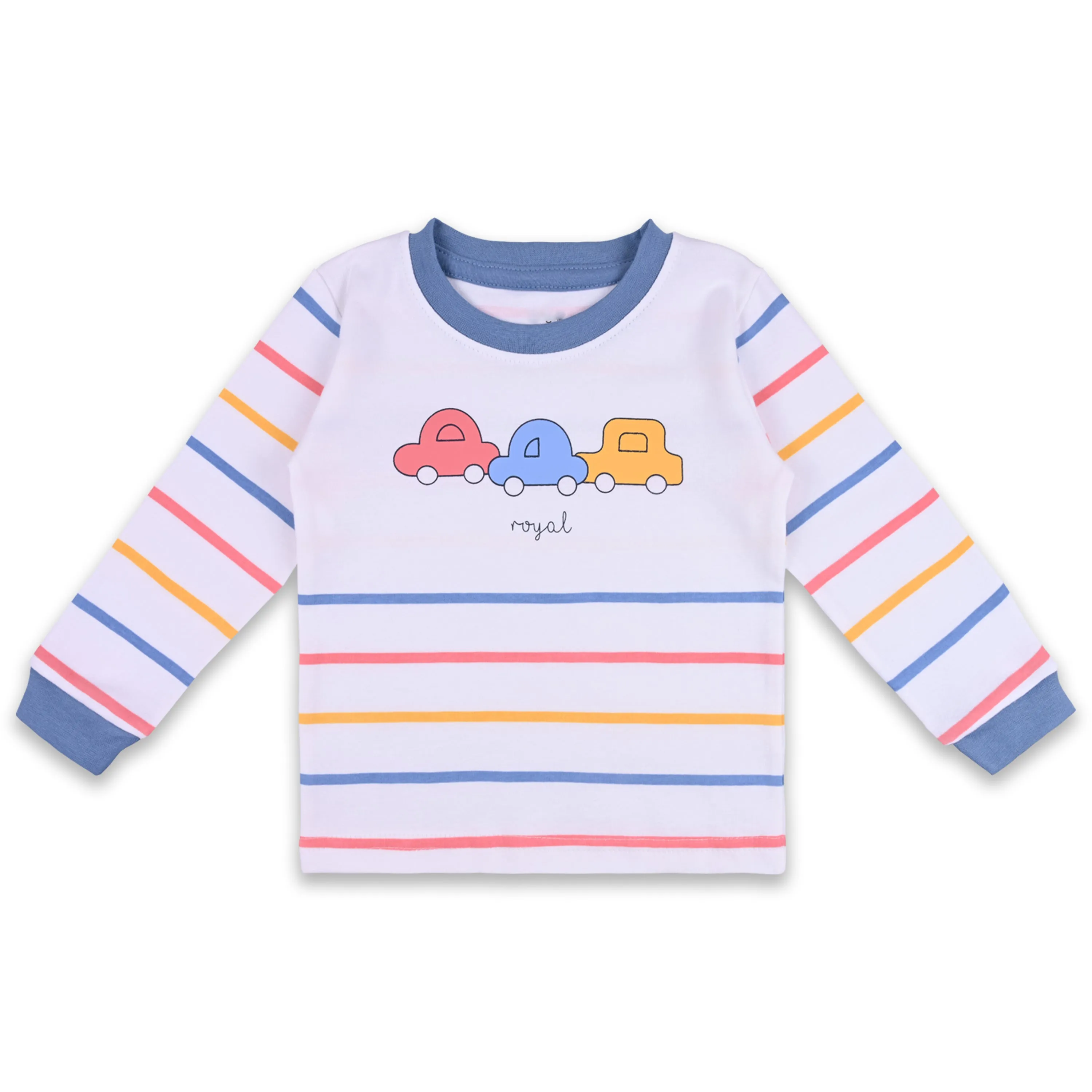 Baby Boys T-Shirt With A Printed Deign And Solid Pant