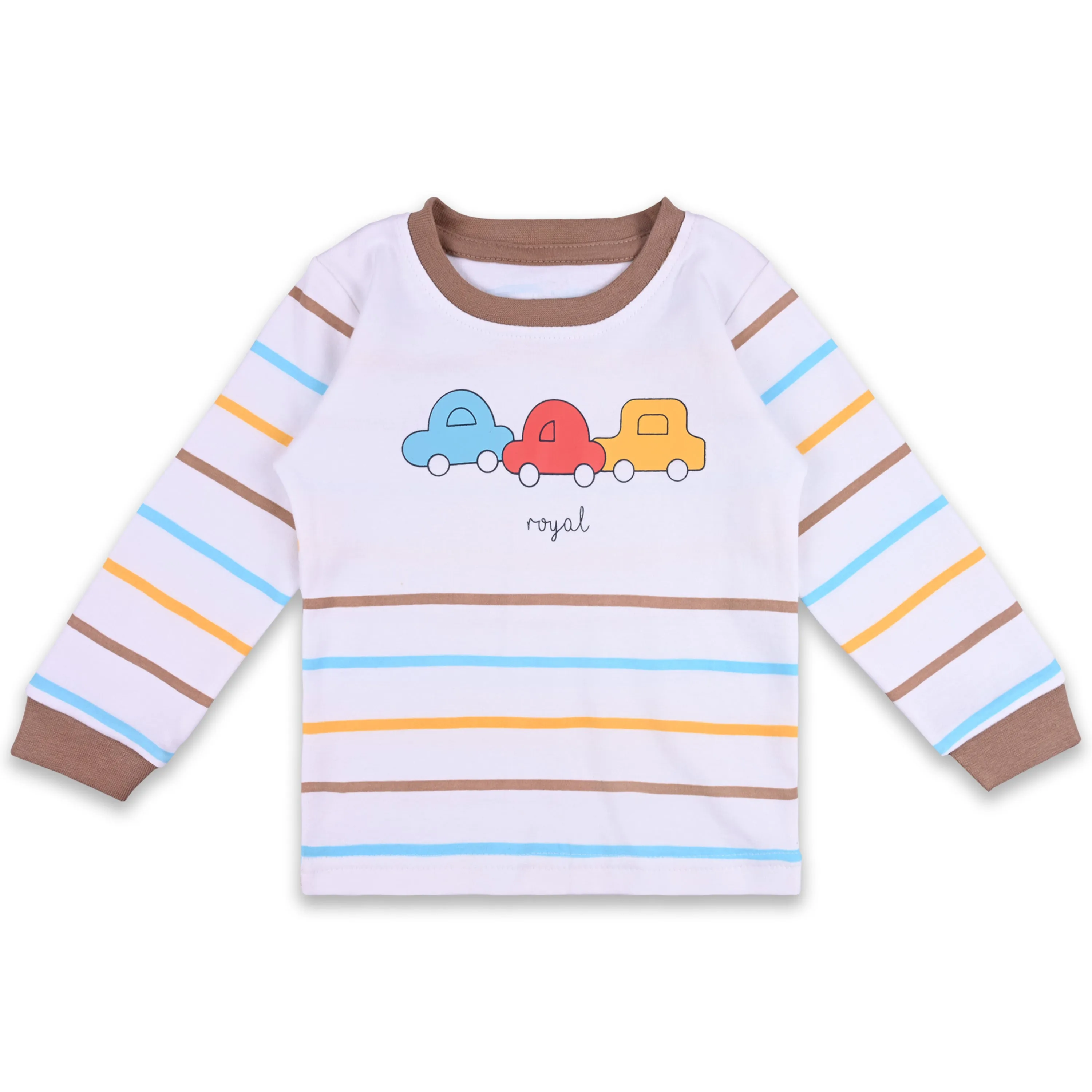 Baby Boys T-Shirt With A Printed Deign And Solid Pant