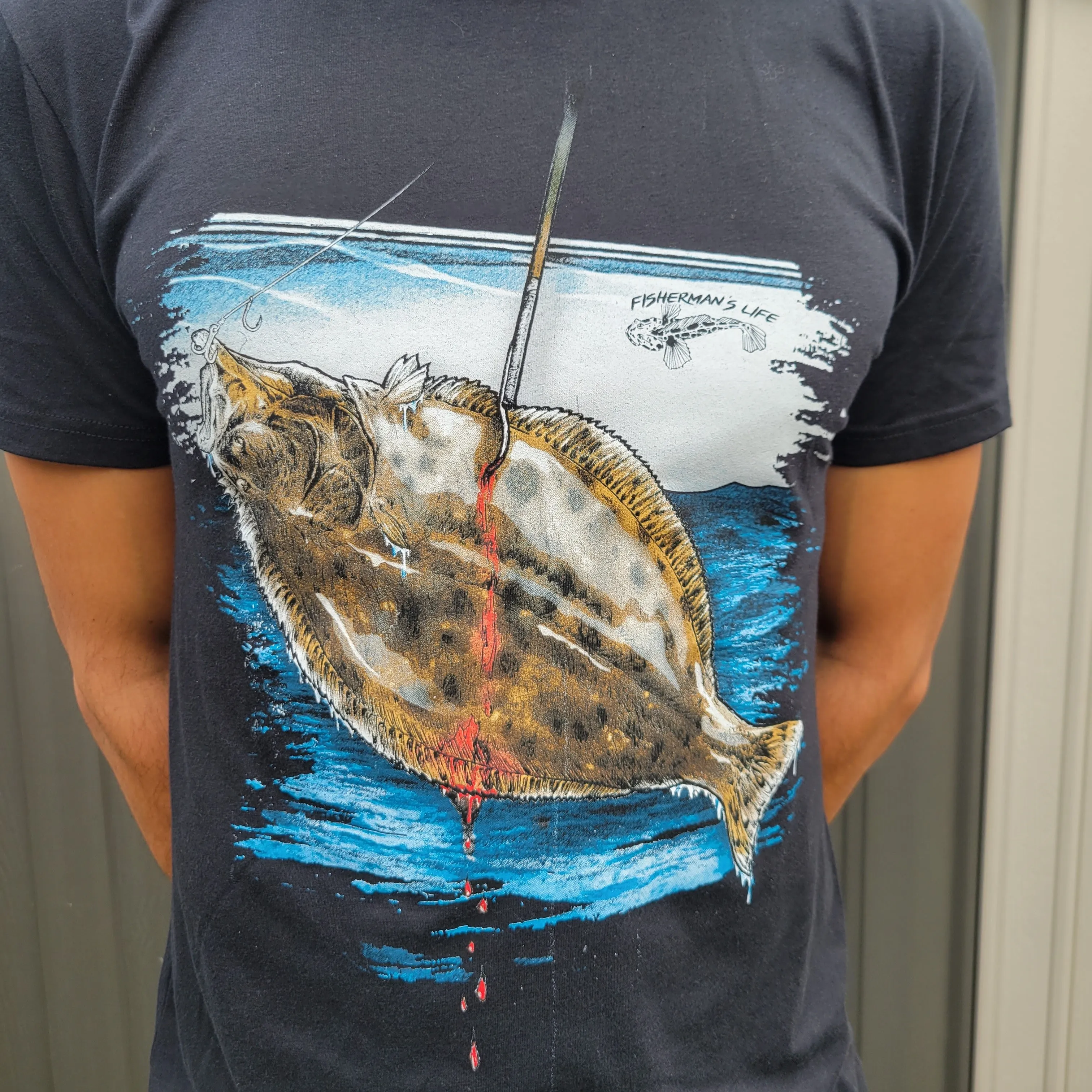 California Halibut T-SHIRT Gaffed!