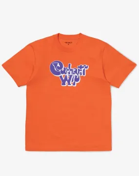 CARHARTT WIP S/S BUBBLE GUM T-SHIRT (ORANGE)