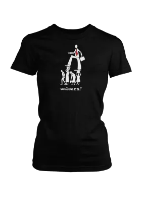 Corporate - Women's Fitted Black T-Shirt