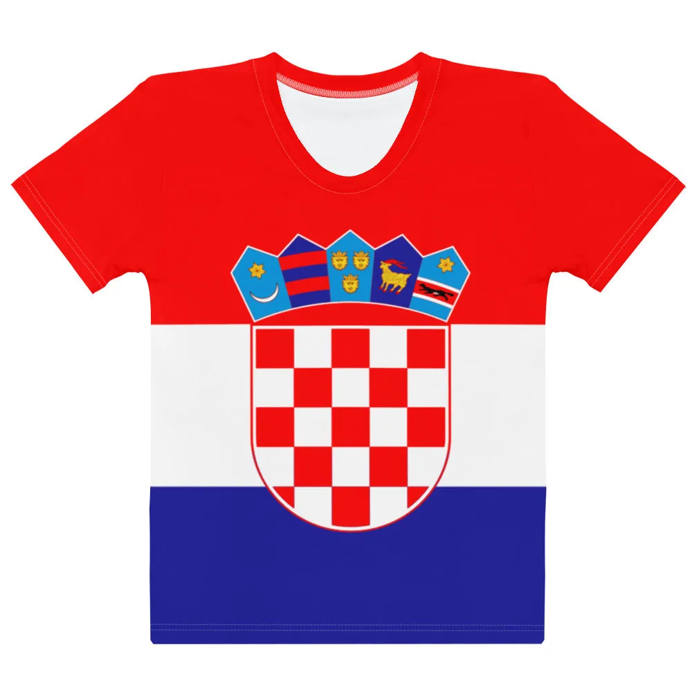 Croatian Flag Shirt / Croatia Style Clothing For Women