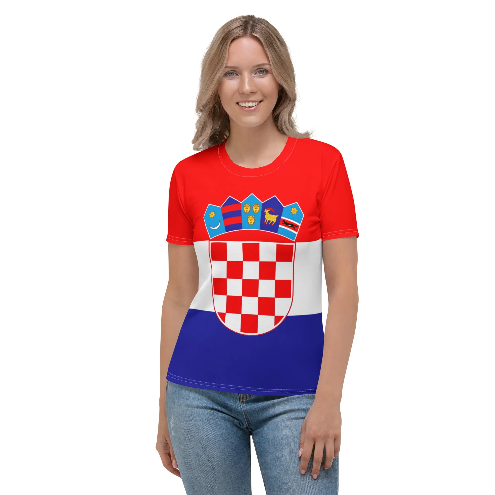 Croatian Flag Shirt / Croatia Style Clothing For Women