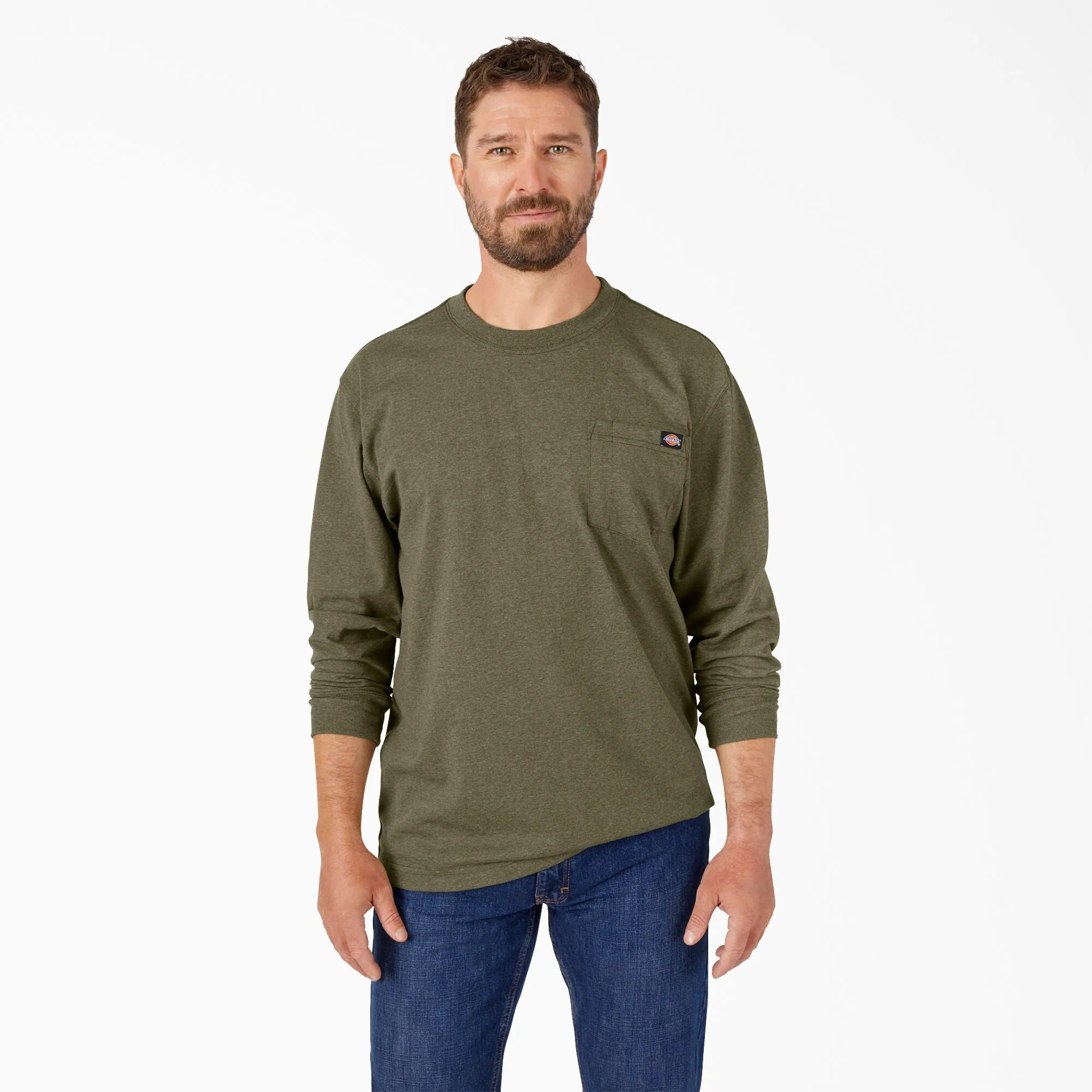 Dickies Heavyweight Heathered Long Sleeve Pocket T-Shirt