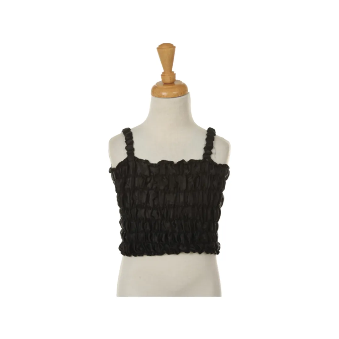 GIRLS SLEEVELESS CROP TOP