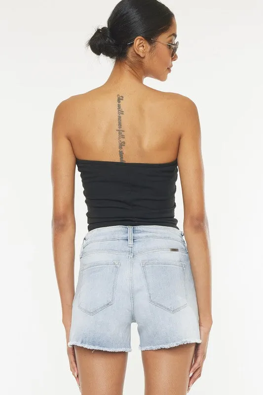 HIGH RISE DENIM SHORTS JEANS