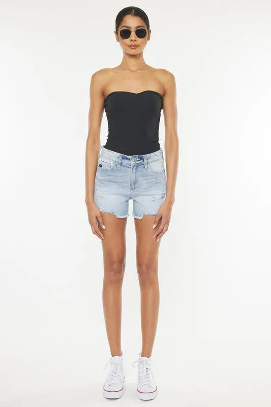 HIGH RISE DENIM SHORTS JEANS