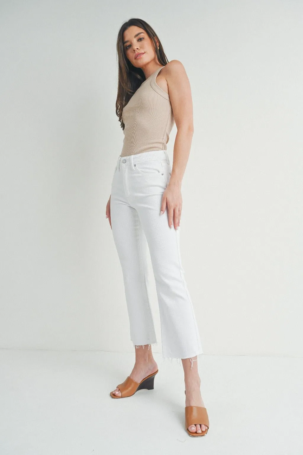 Hr Crop Flare Long Skinny Jeans