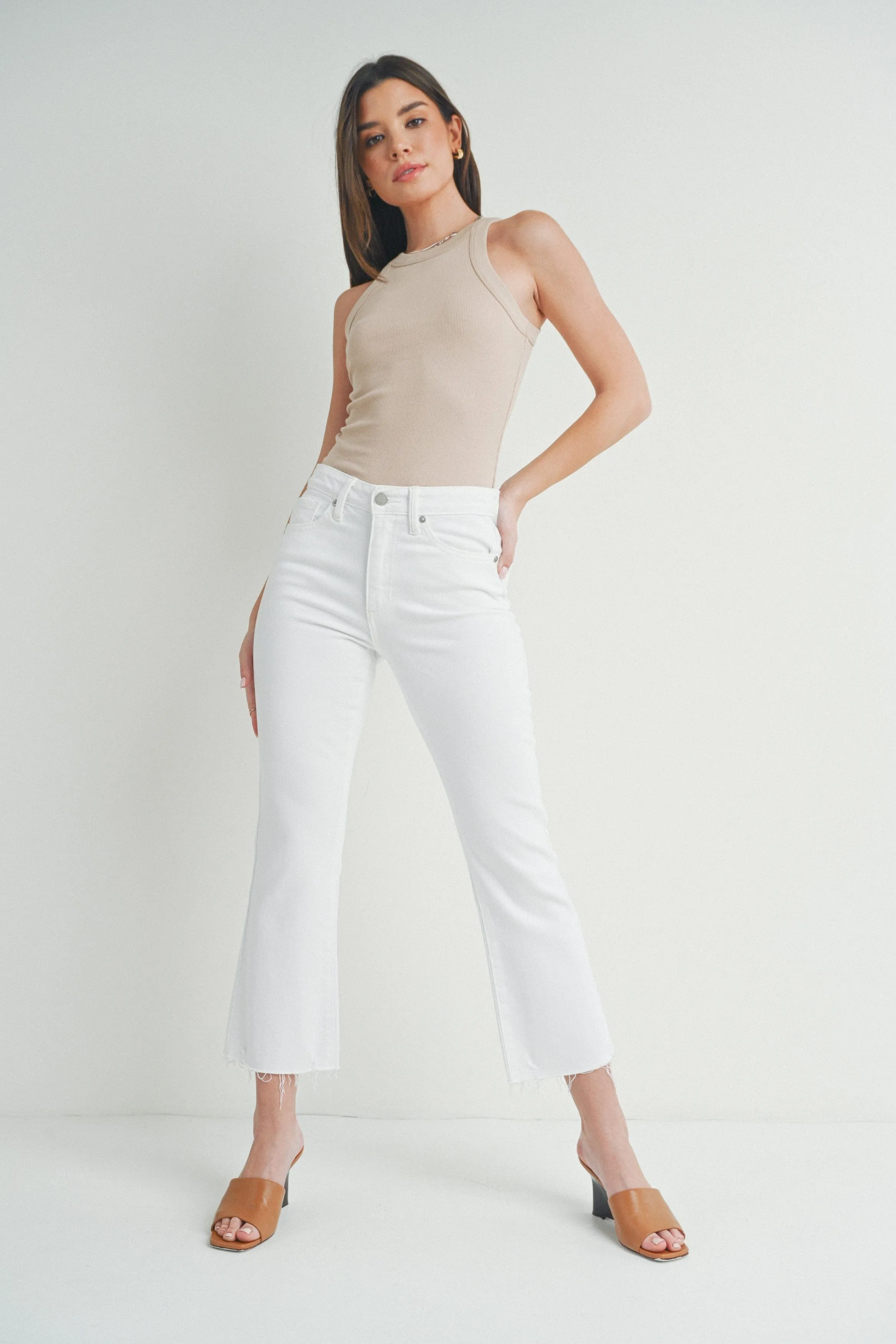 Hr Crop Flare Long Skinny Jeans