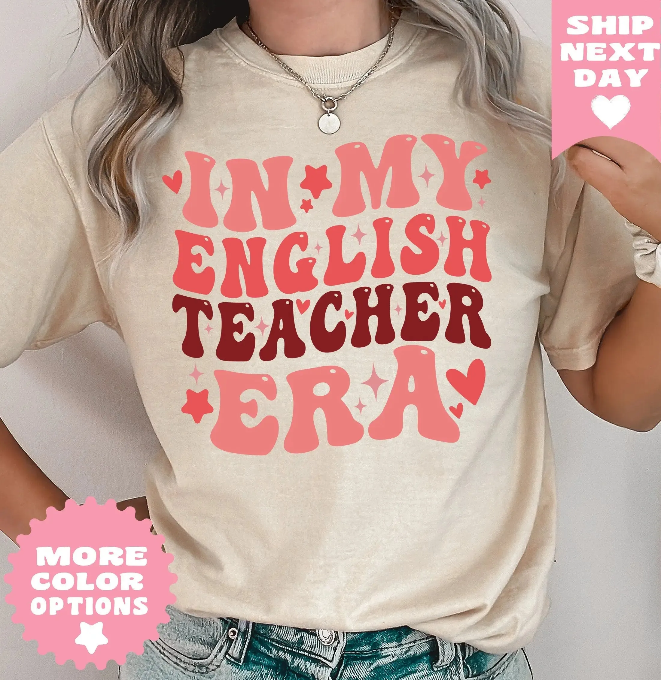 In My English Teacher Era Groovy shirt Shirt, Retro English Teacher Shirt, English Teacher Gift, Funny Teacher Tee, In My Teacher Era