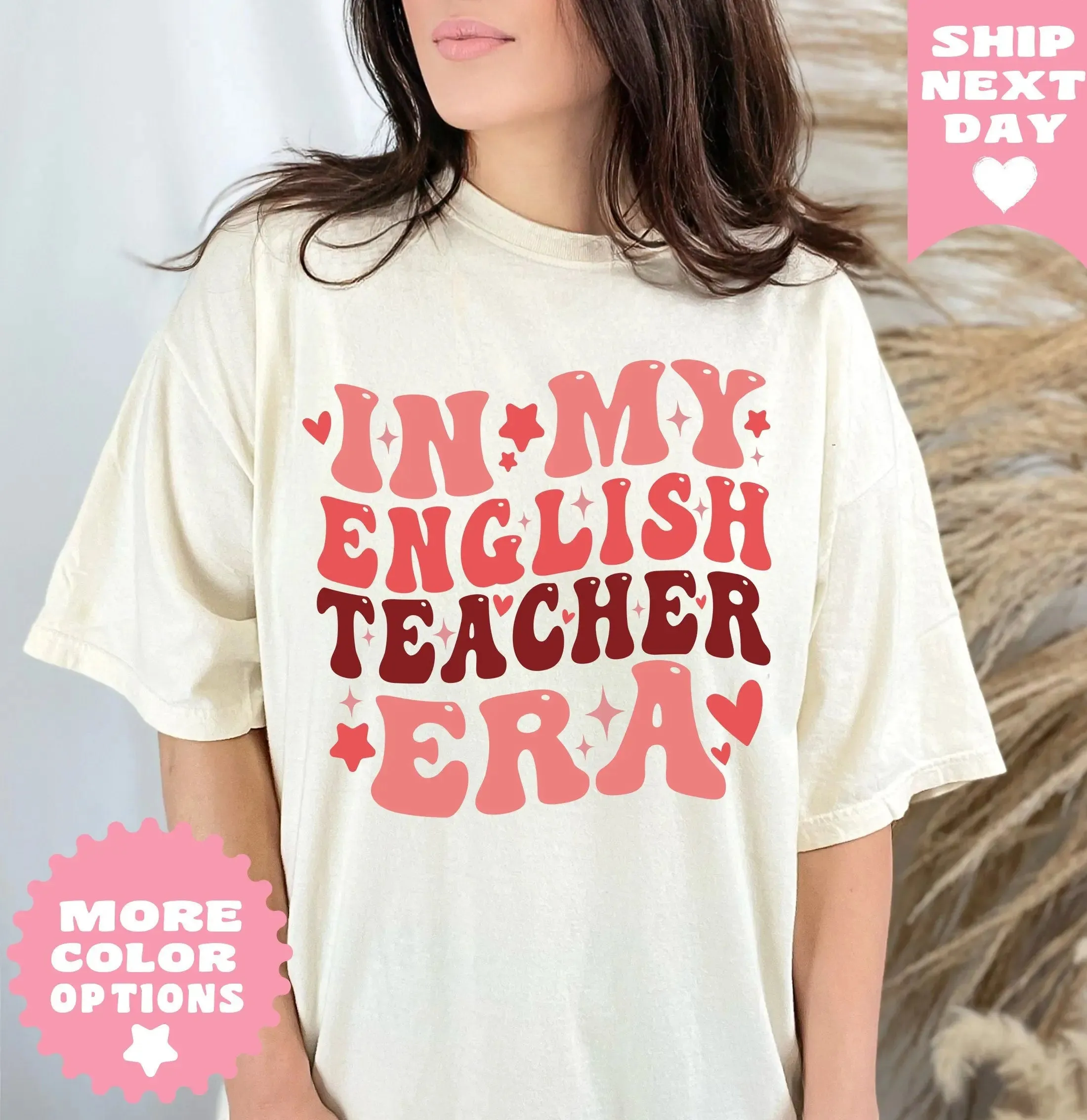 In My English Teacher Era Groovy shirt Shirt, Retro English Teacher Shirt, English Teacher Gift, Funny Teacher Tee, In My Teacher Era