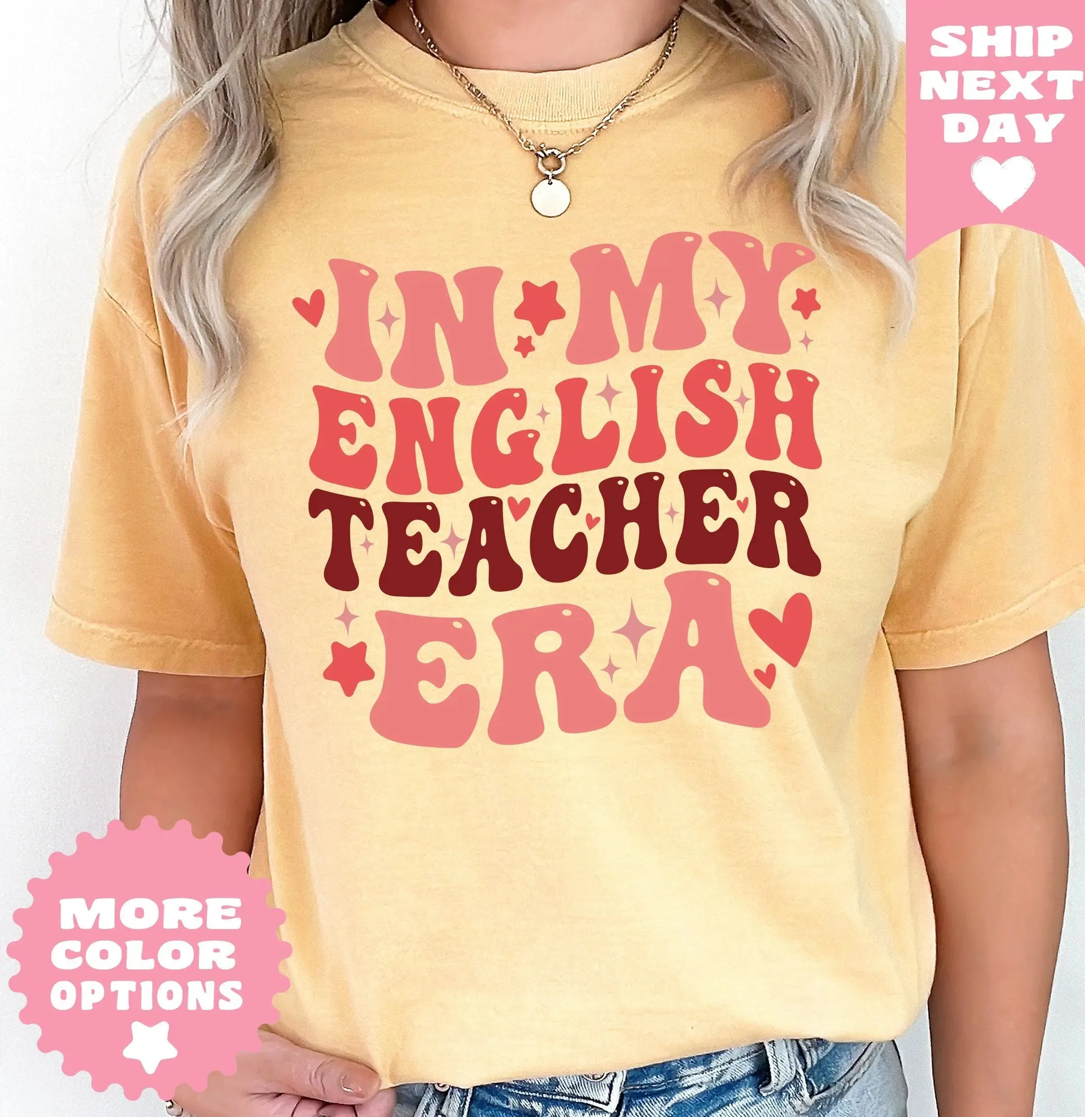 In My English Teacher Era Groovy shirt Shirt, Retro English Teacher Shirt, English Teacher Gift, Funny Teacher Tee, In My Teacher Era