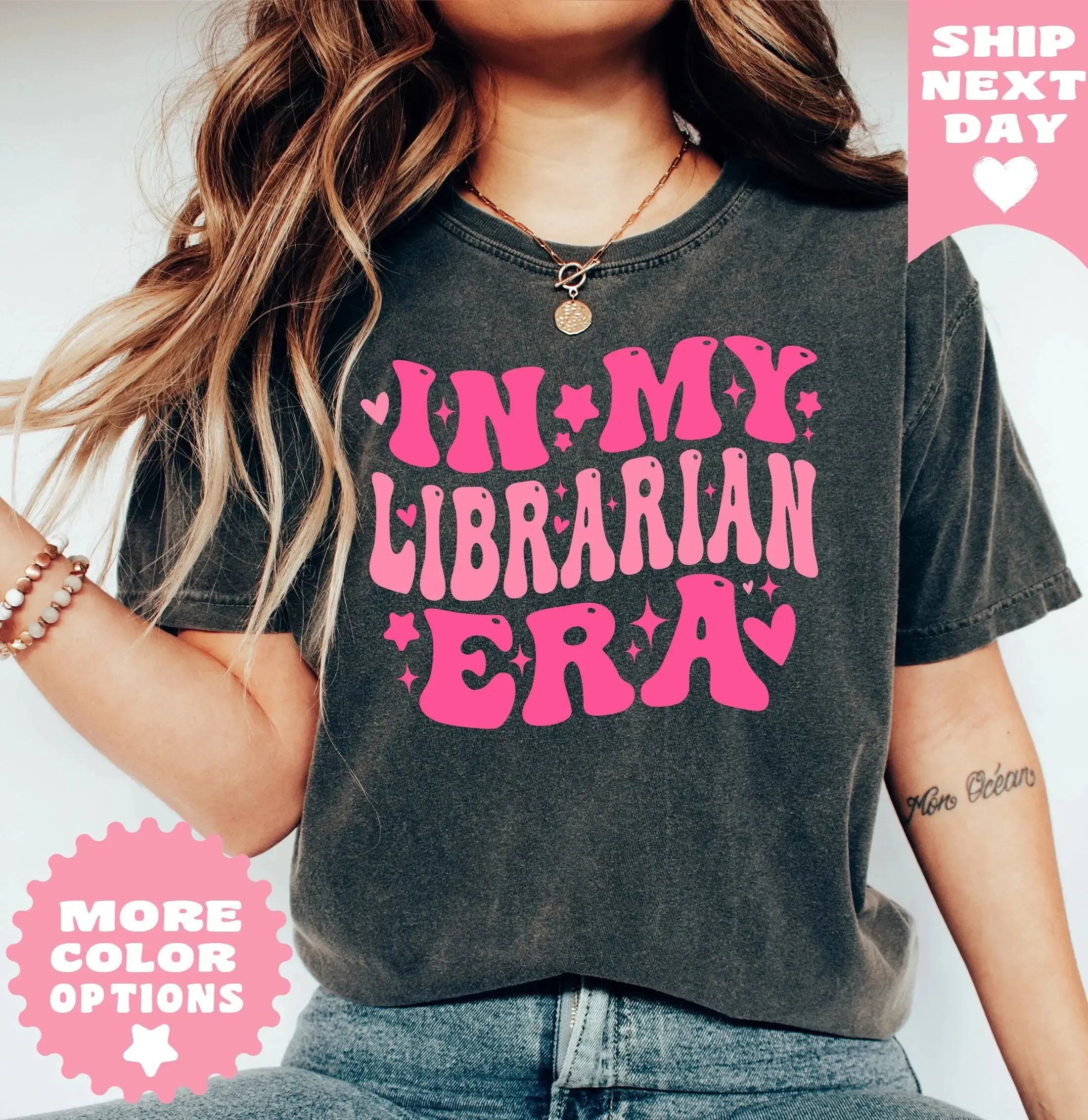 In My Librarian Era Shirt | Librarian Gift | School Librarian Tee | Colorful Librarian Shirt | Custom Librarian Shirt | in my Book era Shirt