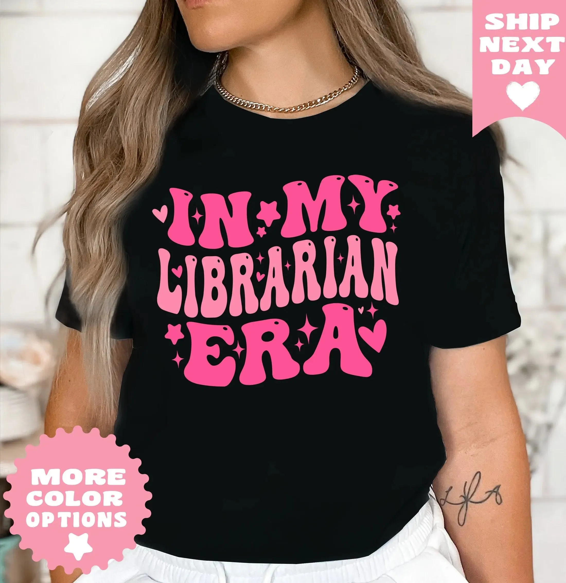 In My Librarian Era Shirt | Librarian Gift | School Librarian Tee | Colorful Librarian Shirt | Custom Librarian Shirt | in my Book era Shirt