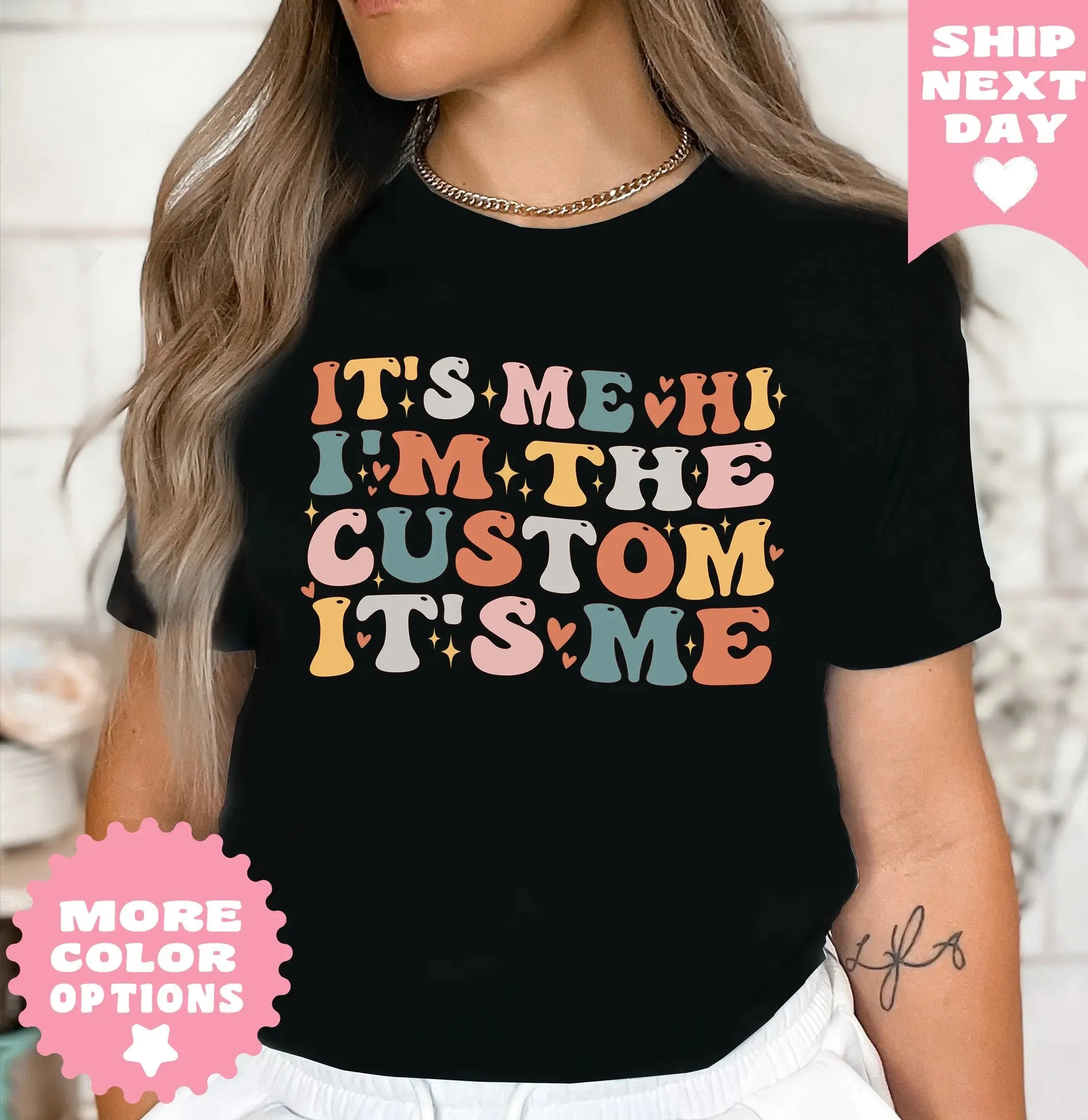 it's me hi Custom Shirt, Personalized Shirt it's me hi , Concert Outfit, Gift For Fan Girl custom , Cute Retro Aesthetic Women T-Shirt