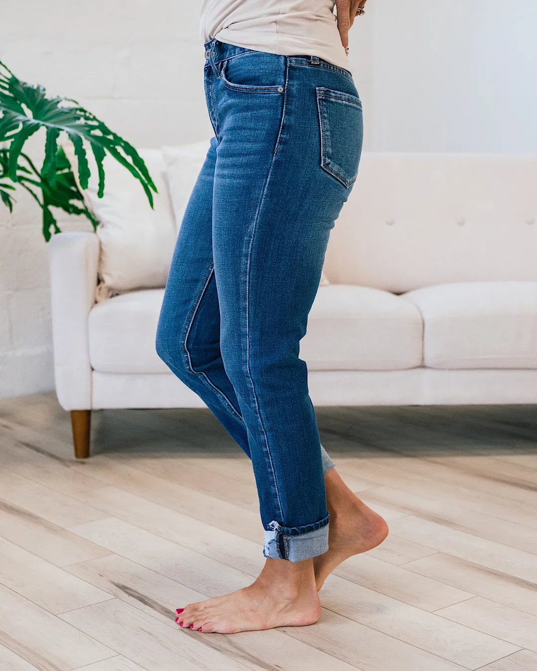 KanCan Georgia Straight Cuffed Hem Jeans