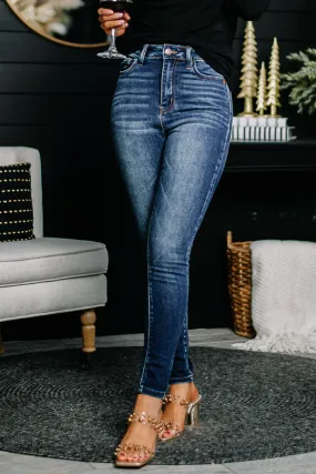 Melissa High Rise, Dark Wash Skinny Jeans