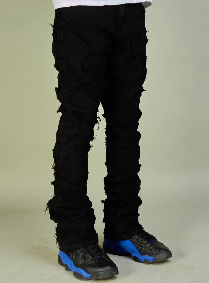 NME Black Stacked Jeans