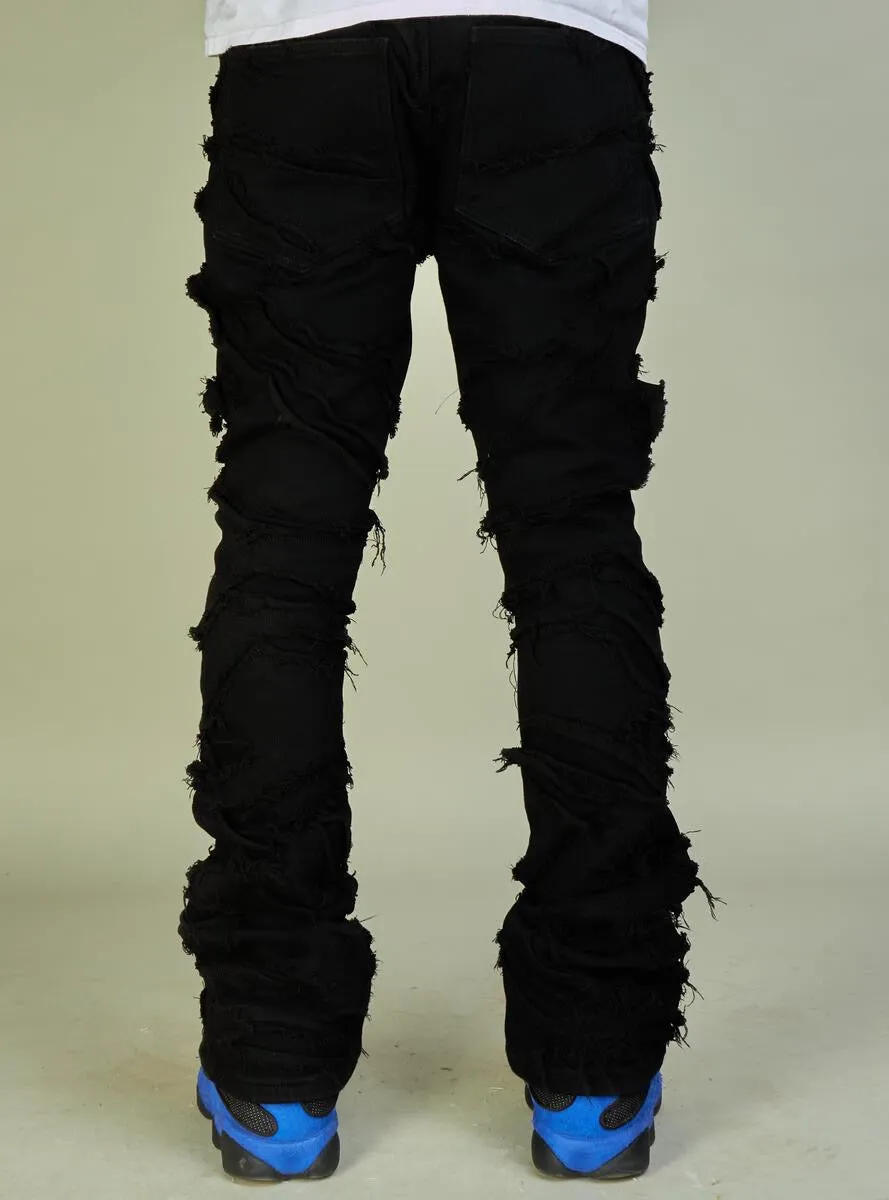 NME Black Stacked Jeans