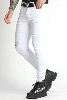 White Stretch Skinny Fit Jeans